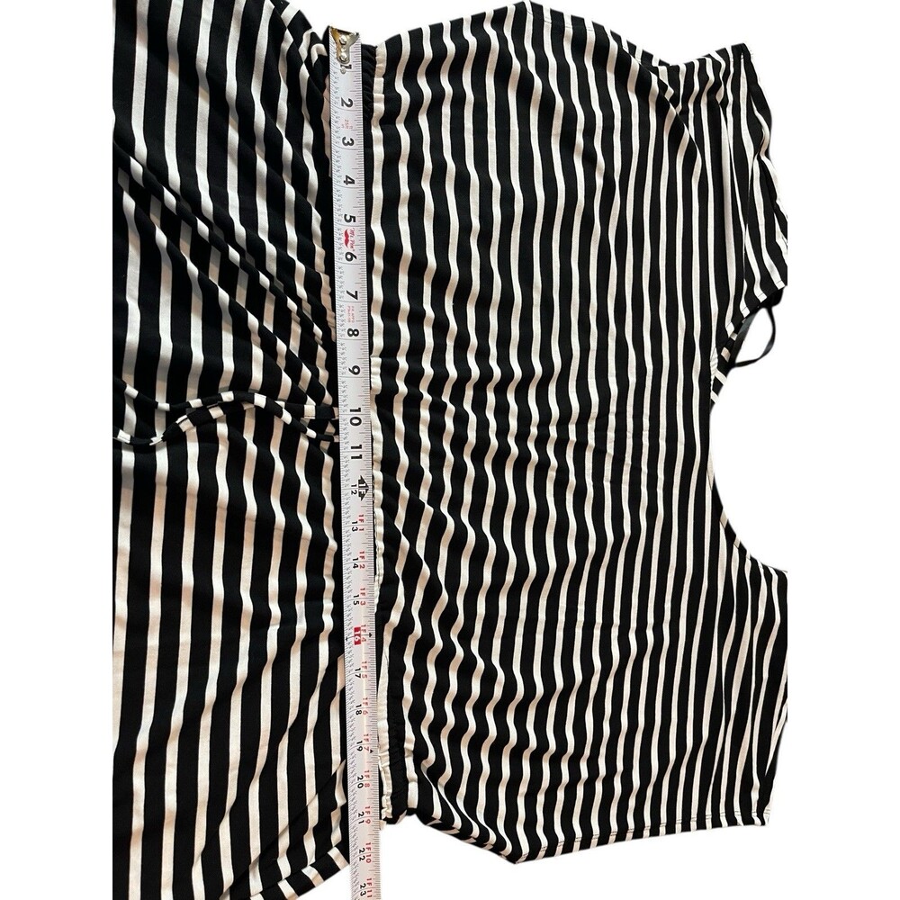 Torrid Stripe Jersey Knit Cross Back Short Sleeve Drawstring Waist 4x Dress - Picture 11 of 14